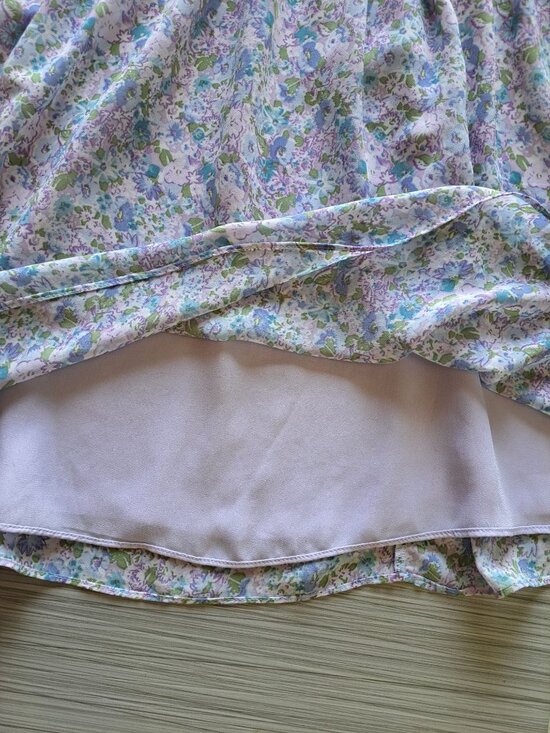 Storia Floral Puff Short Sleeve Midi-mini Dress  Smocked  Square Neck Small - Picture 15 of 15